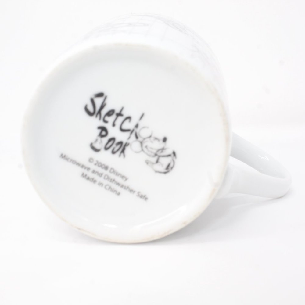 Disney Minnie Mouse Sketch Book Coffee Mug Black White Animation Drawing 2008 - Picture 7 of 7